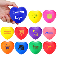 Pelota Antiestrés de Espuma de PU en Forma de Corazón Personalizada Ranguo, Impresión de Logotipo Personalizado en Serigrafía, Múltiples Colores, Regalos Promocionales Corporativos