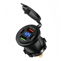 Prise de chargeur USB 12V avec voltmètre PD30W Type C 3.1A Charge rapide Montage sur panneau Prise de voiture