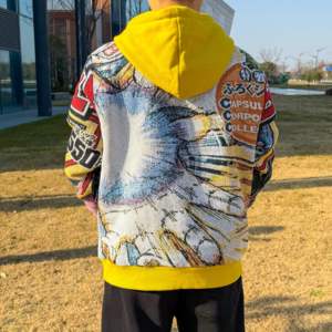 Hot Sale Custom Fashionable Design <strong>Dragon</strong> <strong>Z</strong> <strong>Ball</strong> Men's Clothing Woven Tapestry Sweater <strong>Hoodie</strong> Customized - Product Image 4