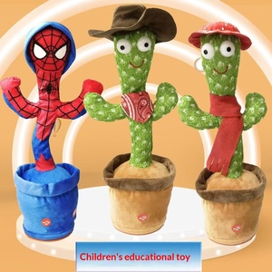 Cactus <span class=keywords><strong>de</strong></span> Peluche Decorativo en Maceta - Juguete Bailarín y que Aprende a Hablar, Estilo TikTok para <span class=keywords><strong>BROS</strong></span>, 33cm, Edades 7-14 - Product Image 4