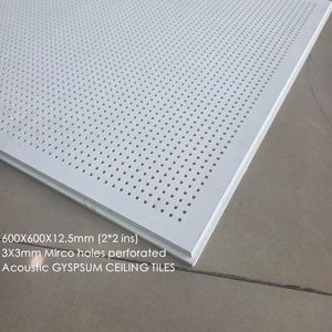 Plaques <span class=keywords><strong>de</strong></span> plafond en plâtre perforées 600x600mm, système <span class=keywords><strong>acoustique</strong></span> sans joint, plaque <span class=keywords><strong>de</strong></span> plafond en plâtre - Product Image 4