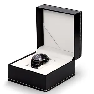 Relógios modernos de alta qualidade, caixa de embalagem de relógio de couro de marca, logotipo personalizado, caixa de presente, embalagem de couro pu
