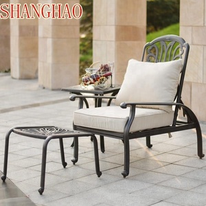 Chaise longue d'extérieur en aluminium moulé, inclinable et réglable, avec coussins résistants aux intempéries pour le bord <span class=keywords><strong>de</strong></span> la piscine et le <span class=keywords><strong>jardin</strong></span> - Product Image 6