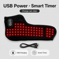 Manchon chauffant pour bras EYCO à lumière rouge, chaleur infrarouge, 3 niveaux de chaleur, minuterie intelligente, rechargeable par USB, enveloppement pour avant-bras et coude