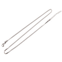 Vente en gros, chaîne en acier inoxydable, collier, boîte plaquée or, chaîne avec fermoir mousqueton pour la fabrication de bijoux DIY
