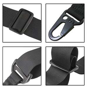 Correa de Dos Puntos GB50 de 3.8cm a 4cm de Ancho con Ajustador de Longitud, Correa Tradicional con Gancho Metálico para Exteriores, Negra - Product Image 5