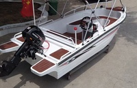 Nouveau design 2026 – Bateau de plaisance compact 420 avec moteur hors-bord, yacht de luxe 4,2 m, bateau de pêche en aluminium 14 pieds
