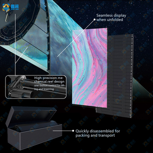 Layar Video LED Digital Ultra Tipis Portabel Lipat Fleksibel Gulung, Layar Lantai, Layar Gerbang LED Gulung, Latar Belakang Display - Product Image 2