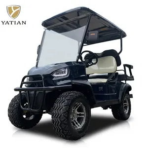 Desain unik terbaru 2023 disetujui CE Mini 4 tempat duduk Golf Club Cart maks 100KM Lithium Hi Fi Speaker harga mobil Golf elektrik