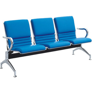 Tsuneyuki Waiting Chairs Row <b>Bench</b> B503PP Stainless Steel Blue Hospital Airport Bank Public Seat - Product Image 3