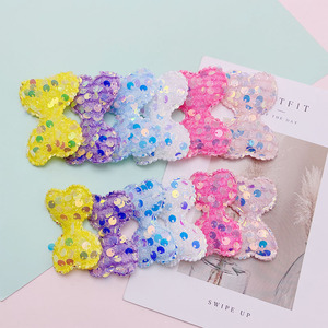 Nuevo Lazo Decorativo con Lentejuelas <span class=keywords><strong>para</strong></span> Comercio Exterior, Pasador de Pelo con Lazo Colorido, Accesorios <span class=keywords><strong>para</strong></span> el Cabello de Niños, Brillantina, Accesorios <span class=keywords><strong>para</strong></span> <span class=keywords><strong>Ropa</strong></span> y Zapatos DIY - Product Image 2
