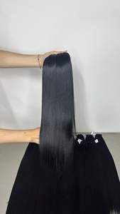 ผมต่อแบบเส้นบางพิเศษ Thin Geniuse Weft ขนาด 20 นิ้ว สีดำฟอกขาว ผมแท้แบบ Double Drawn  ปริมาณมาก - Product Image 2