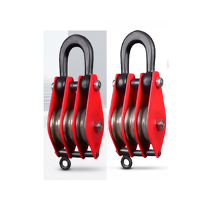 TXK Bloque de polea de arranque de elevación tipo ojo giratorio de polea única resistente de tres ruedas de 10 toneladas con ISO9001 - Product Image 1