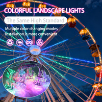 Luces Puntuales Direccionables de Alta Luminosidad de 57 mm y 18 LED, IP67, RGB, DC24V, Controladas por WiFi, de Doble Cara, para Atracciones de Parques de Diversiones
