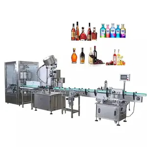 Automatic 3-in-1bottle filling machine Liquor Whisky Wine bottling machine line Vodka Spirits Liquor wine filling machine