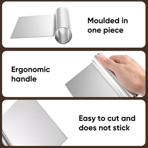 Stainless Steel Dough Scraper Food Grade Flour Cutter Metal Pastry Spatula with Scale for Pizza Cake Bread Baking - Product Image 5