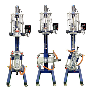 HJLab Fully Customizable 5L-50L <b>Jacketed</b> Glass Reactor With Lifting and Rotation <b>Jacketed</b> Glass Reactor <b>Jacketed</b> Glass Reactor - Product Image 2