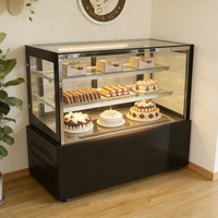 Vitrine réfrigérée moderne de comptoir pour mini-gâteaux, avec tiroir rotatif