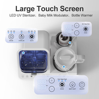 Stérilisateur automatique multifonctionnel sans BPA avec chauffe-biberons et modulateur de lait Contrôle tactile intelligent Séchoir chauffant Faire bouillir le ragoût