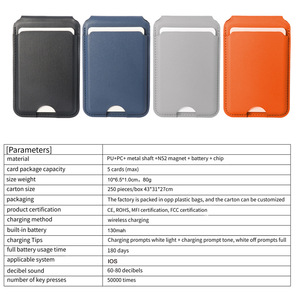 Échantillons Gratuits Cuir PU Suivi GPS Support Magnétique Porte-Cartes Blocage RFID Compatible Localiser Mon <span class=keywords><strong>Portefeuille</strong></span> MagSafe pour Apple FCC CE RoHS - Product Image 6