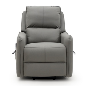 Geeksofa Factory Luxury Grey <span class=keywords><strong>Tech</strong></span> Leather OKIN <span class=keywords><strong>Motor</strong></span> Riser Silla reclinable con auricular LED Asiento eléctrico para ancianos para atención médica - Product Image 2