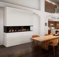 Cheminée électrique murale de 60 pouces, insert pour foyer intérieur, chauffage électrique, cheminée linéaire à ventilation directe