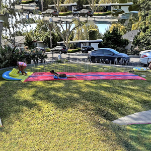 Toboggan aquatique gonflable double pour enfants et adultes, jeux d'<span class=keywords><strong>eau</strong></span> d'été pour jardin extérieur - Product Image 2