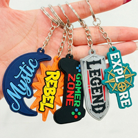 Personnalisez votre propre logo de marque, porte-clés en caoutchouc 3D souple en PVC, sans minimum de commande