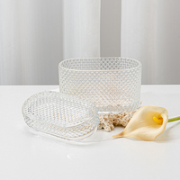 Ovales Glas-Kerzenglas mit Deckel für Aromatherapie & Kerzenherstellung, Votivkerzenhalter