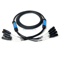 Câble multipaire XLR 4 canaux, câble audio de scène multipaire, câble multipaire XLR mâle vers femelle pour microphone