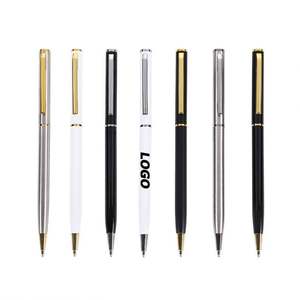 Bolígrafo Táctil Dorado Personalizado - Bolígrafo en Blanco, Negro, Metálico, con Detalles Dorados, Ideal para Regalos y Oficina - Product Image 1