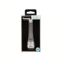 Jam Tangan Pintar SUNING Timemark TM230S dengan Tali Baja Anti Karat 3cm, Layar LCD Digital, Casing Persegi, Tahan Air, Fashion Pria