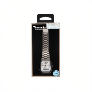 Timemark <b>Smart</b> <b>Watch</b> TM230S 3cm Stainless Steel Band Digital Display Square Case Water Resistant Men's Fashion <b>Watch</b> - Product Image 2