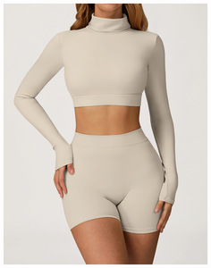 Bán Buôn 4-Mảnh Của Phụ Nữ Tập Thể Dục Yoga Bộ Eo Cao Butt-Nâng Phòng Tập Thể Dục Tập Thể Dục Mặc Tummy Kiểm Soát Thoáng Khí Giản Dị Yoga Phù Hợp Với - Product Image 2