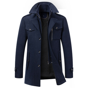 <span class=keywords><strong>Manteau</strong></span> en <span class=keywords><strong>laine</strong></span> pour <span class=keywords><strong>homme</strong></span> Fitspi, automne-hiver, col double, style européen, taille européenne, fabrication en usine - Product Image 5
