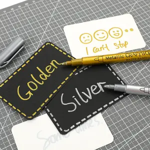 Vàng và bạc kim loại Acrylic sơn bút cho bức tranh đá, đá, gốm sứ, thủy tinh, gỗ, vải, vải, kim loại, scrapbooking