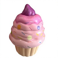 Jouet Squishy Mignon en Forme de Cupcake, à Remontée Lente, en Gelée, Anti-Stress, Cadeau Fidget pour Étudiants et Bureau, en Matériau PU, Unisexe