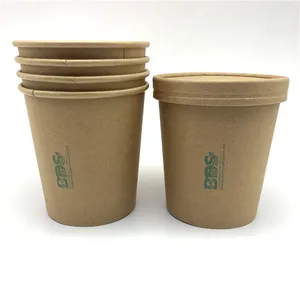 biodegradable Paper Soup Containers To Go 12oz kraft cup