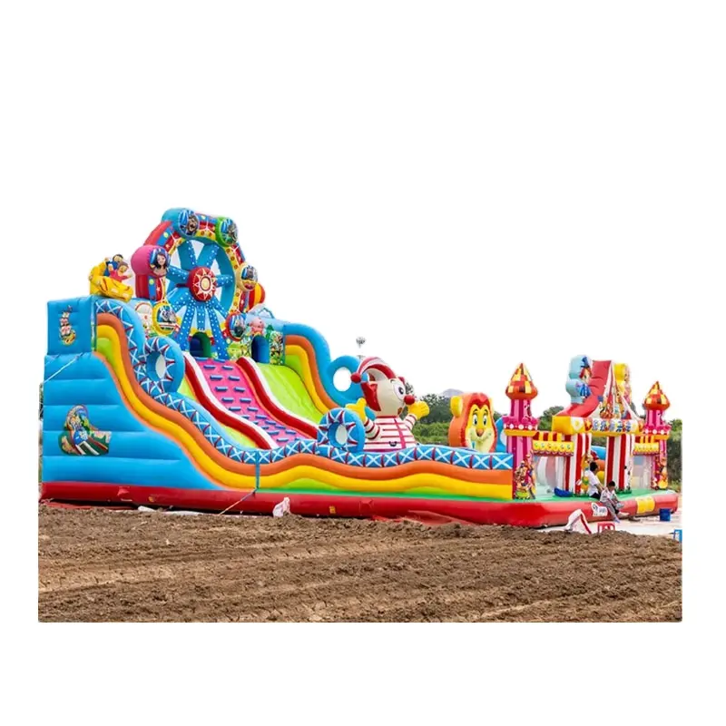 Large Outdoor customized Fun City jumping castle kids Adult circus carnival inflatable bouncing castle Playground