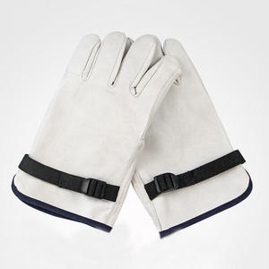 Guantes de Trabajo de Piel de Cabra Blanca de Alta Calidad, con Muñequera Ajustable, Resistentes, Personalizables, Talla <span class=keywords><strong>2XL</strong></span>, Protección Laboral, Industria, Conducción - Product Image 3