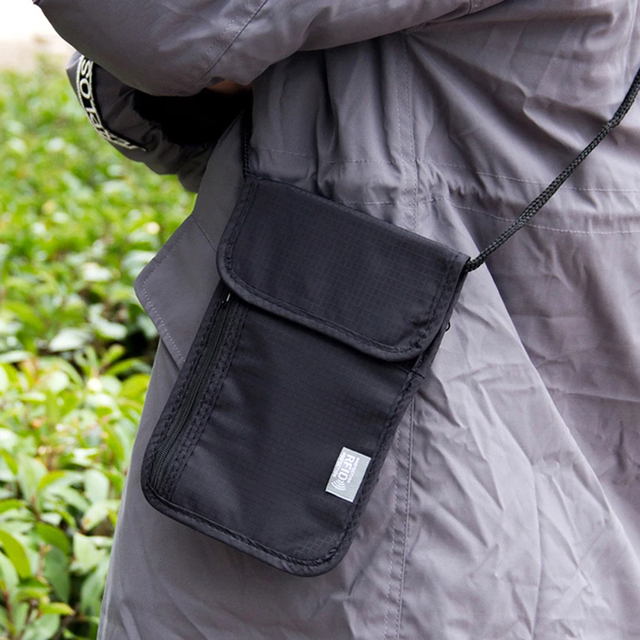 Small Travel Sling Neck Bag for Passport Phone ID Card Purse Shoulder Bag Men Handbags Casual Crossbody Bag