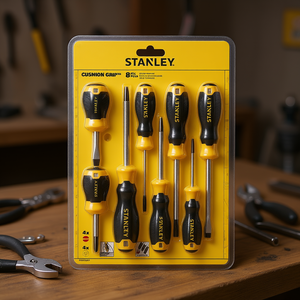 Stanley 8 <b>Pc</b> Screwdriver <b>Set</b> Cushion Grip Magnetic Tip - Product Image 3