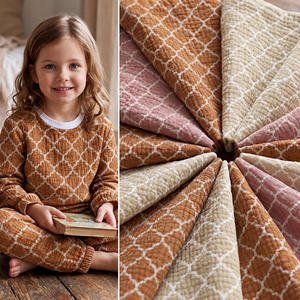 Tissu en <span class=keywords><strong>gaze</strong></span> de <span class=keywords><strong>coton</strong></span> froissé à motif treillis marocain pour couvre-canapé, couvre-lit et literie, sans azo - Product Image 2