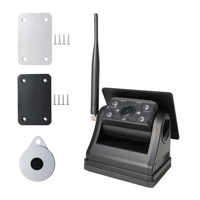 Mise à jour du nouveau moniteur DVR numérique sans fil Quad AHD de 7 pouces avec kit de caméra de batterie de recharge solaire magnétique pour chariot élévateur de camion RV