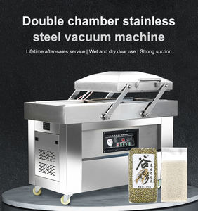 Máy đóng gói chân không hai buồng lớn, kích thước lớn, giá rẻ, dùng cho thực phẩm như thịt, gạo, đồ ăn nhẹ, cá, có chức năng xả khí, sản xuất bởi DZ400/DZ500 - Product Image 5