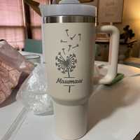 Tumbler Stainless Steel 40oz dengan Gagang, Cangkir Berinsulasi Dinding Ganda dengan Tutup Sedotan untuk Perjalanan, Kantor, dan Hidrasi Sehari-hari