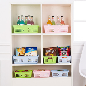 Plastic <b>Storage</b> <b>Basket</b> Rectangle With Handles For Desk Organizing Neatening - Product Image 3