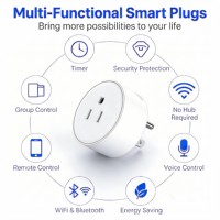 Prise intelligente 10A ETL FCC Tuya WiFi pour Alexa Google, contrôle par application, pas de hub requis, prise intelligente pour la maison