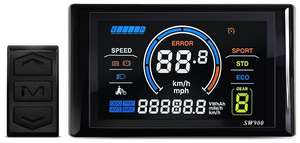 Комплект для переоборудования электровелосипеда, 48 В/52 В, 2000 Вт, MTX39 rim 2000 Вт, комплект для электровоспорта, заднего колеса с ЖК-дисплеем - Product Image 3