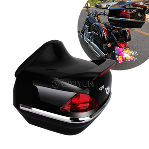 motorcycle Tail Top box Delivery Tank Bag Luggage topbox Motorcycle Box with backrest led tail turn light universal for harley